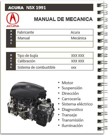 Manual de mecánica Acura NSX 1991