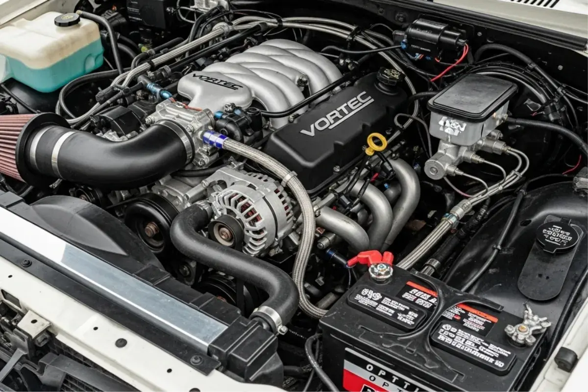 Motor Chevrolet V8 Vortec Motor Chevrolet V8 Vortec Bajo el capo de una S10